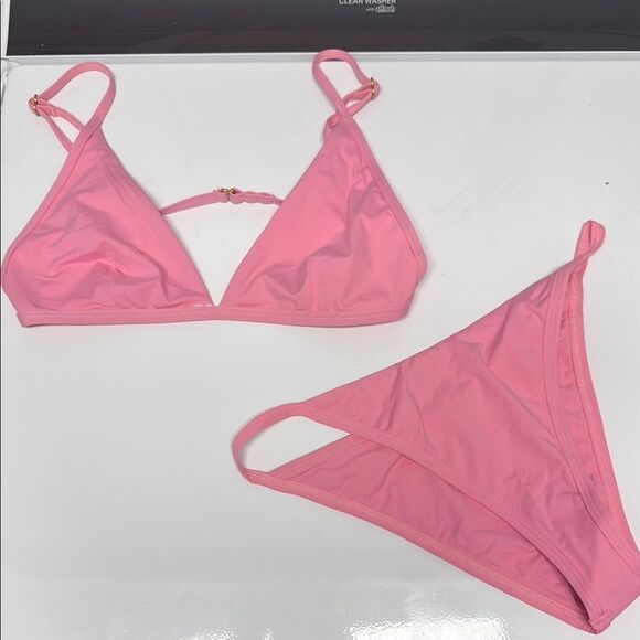 Pink Triangle Bikini Set MEDIUM - Brand New - LSpace - No Padding - NWOT - Picture 1 of 4